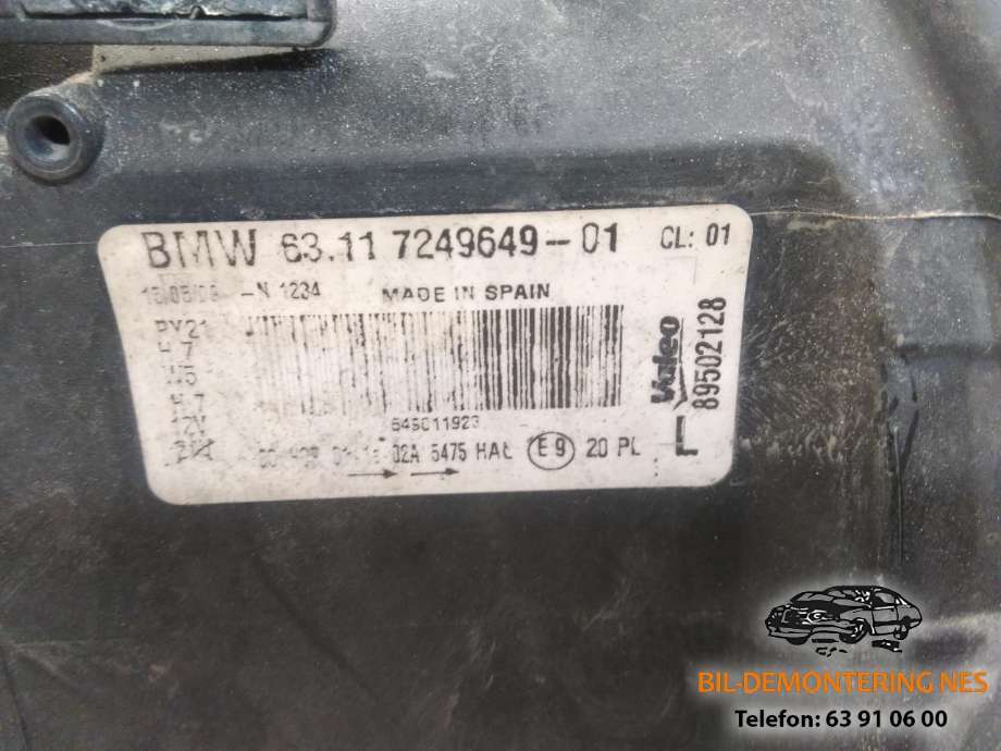 Frontlykt venstre halogen til BMW 1-Serie 2004-2011 (E81/E82/E87/E88) (E81/E82/E87/E88)