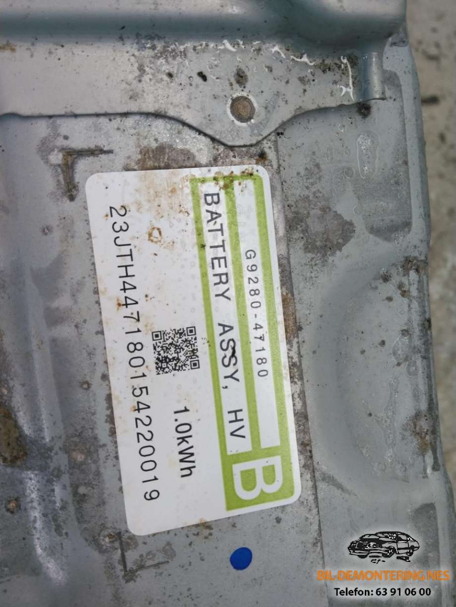 Batteripakke hybrid til Toyota Prius +7 2012-2020 (Type III) (stasjonsvogn) (stasjonsvogn) (G9280-47180|)