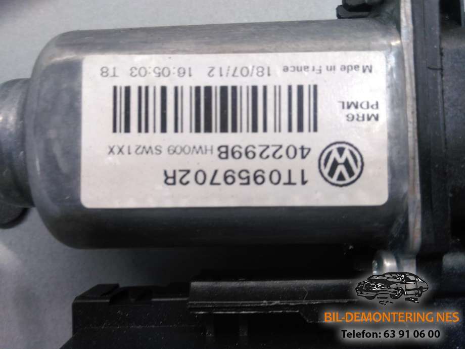 Ruteheis høyre foran til VW Touran 2010-2015 (Type I, Fase 3)  (5K0 959 792|1T095970 2R|)
