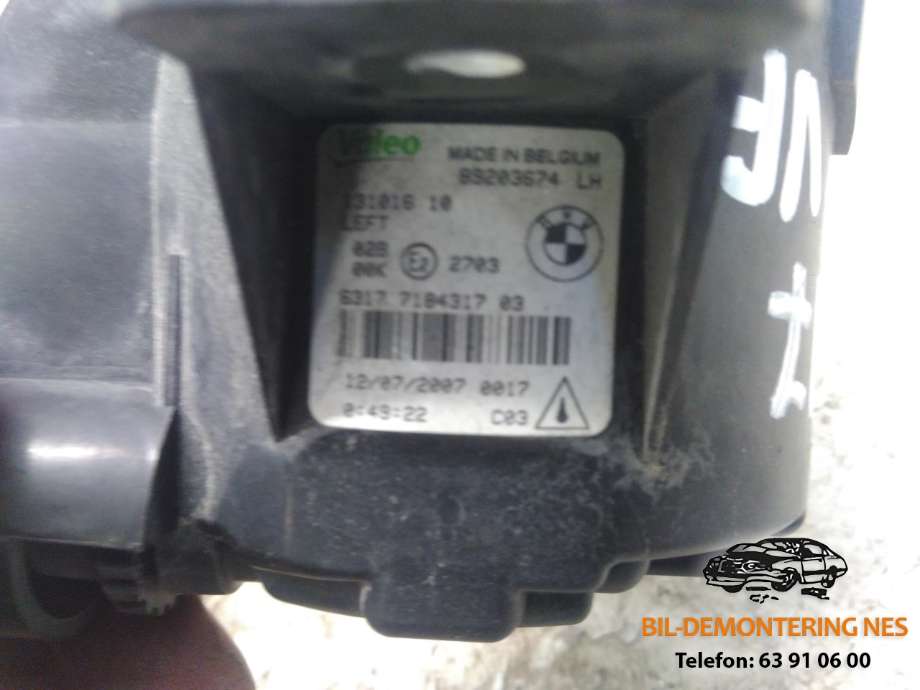 Tåkelykt venstre foran til BMW X5 2007-2013 (E70) (E70) (6317 7184317 03|)