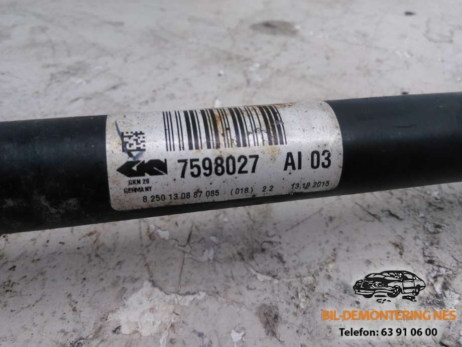 Drivaksel venstre foran, diesel/automat til BMW X3 2010-2017 (F25) (F25) (7598027|8 250 13 08 87 085|)