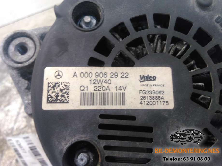 Dynamo diesel til Mercedes E-Klasse 2013-2016 (Fase 2) (W212) (W212) (A 000 906 29 22|A 000 906 37 05|)
