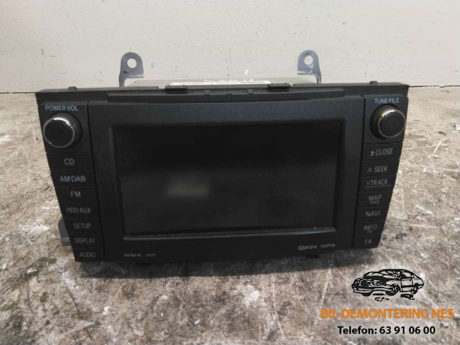 Bilstereo navigasjon til Toyota Avensis, 2009-2015 (Type III, Fase 1)  (86113-60V640)