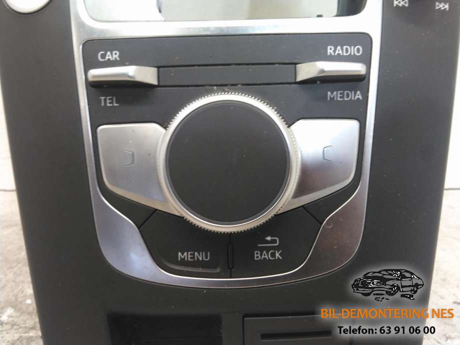 Bilstereo betjeningspanel til Audi A3 2016-2020 (Type III, Fase 2)  (8V0 919 814 BB|)