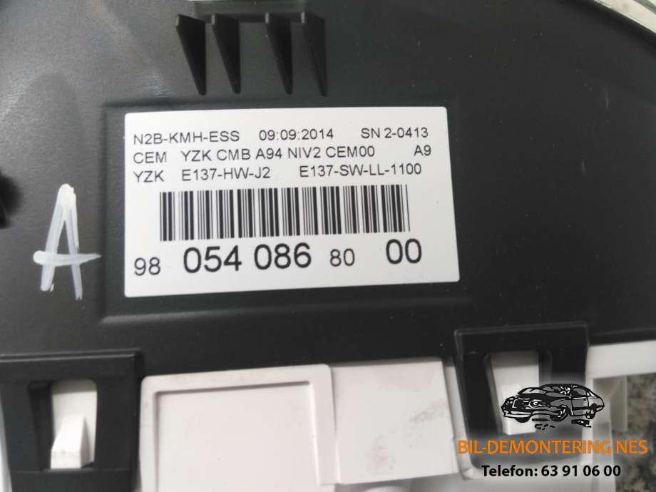 Instrumentpanel til Peugeot 2008 2013-2019 (Type I)  (98 054 086 80 00|)