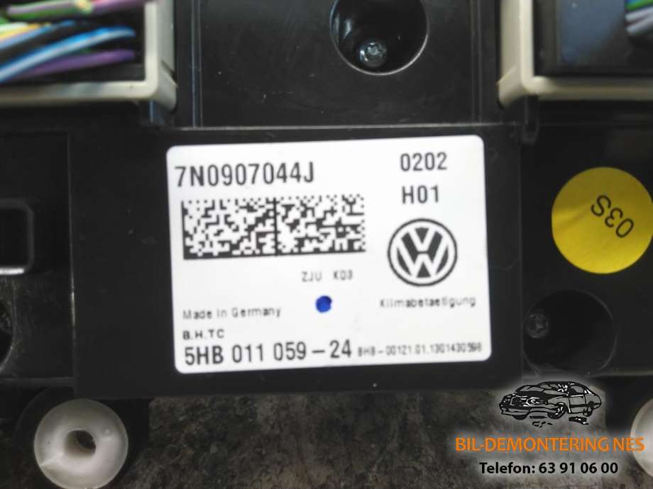 Varmeapparat betjening til VW Sharan 2010-->> (Type II)  (7N0907044J|)