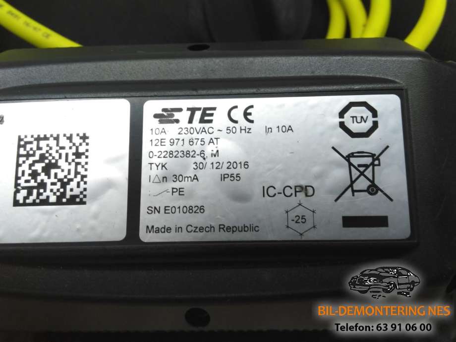 Batterilader kabel til VW E-Up 2013-2019  