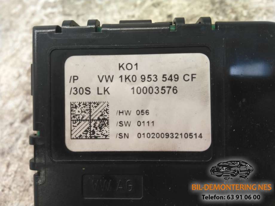 Styreenhet diverse til VW Golf VI 2008-2012  (1K0 953 549 CF|)