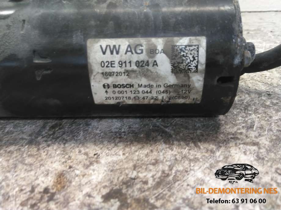 Starter diesel til VW Touran 2010-2015 (Type I, Fase 3)  (02E 911 024|)