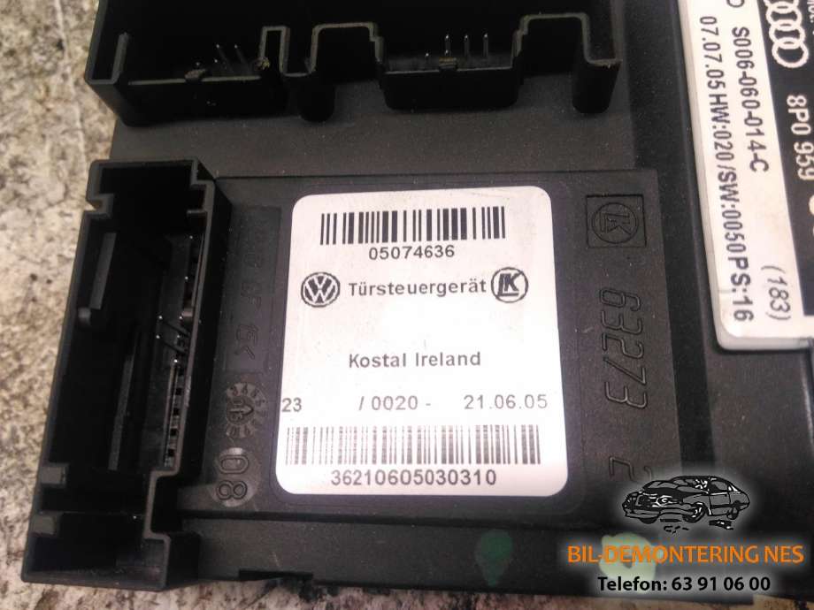 Ruteheis, kun motor, høyre foran til Audi A3 2003-2008 (Type II, Fase 1)  (E 840 311 202|)