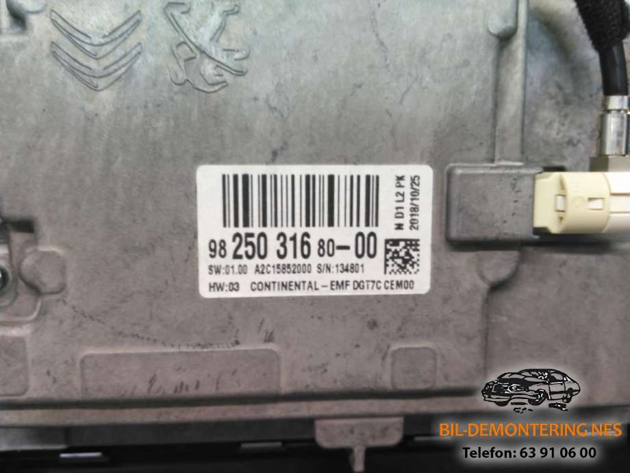 Bilstereo navigasjon skjerm til Peugeot Expert 2016-->> (Type III)  (9825031680|)