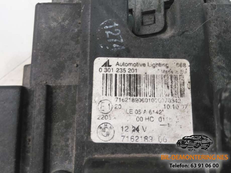 Frontlykt venstre halogen til BMW X3 2007-2010 (Fase 2) (E83) (E83) 