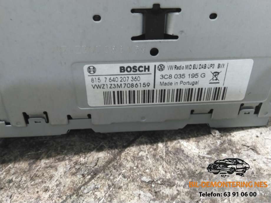 Bilstereo til VW Passat 2011-2015 (B7) (B7) (3C8 035 195 G|)