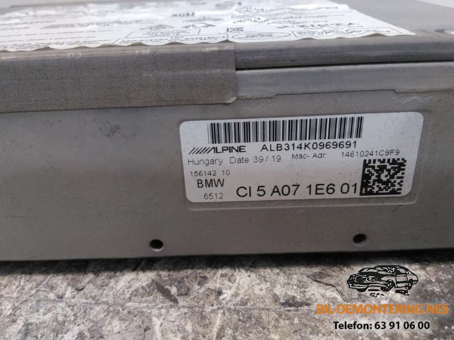 Bilstereo navigasjon til BMW 5-Serie 2017-->> (G30/G31) (G30/G31) (C1 5 A07 1E6 01|)
