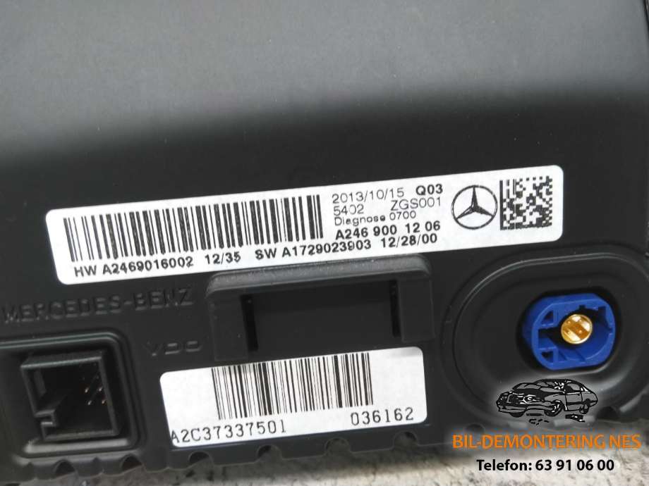 Bilstereo navigasjon skjerm til Mercedes A-Klasse 2012-2018 (W176) (W176) (A24690012|)