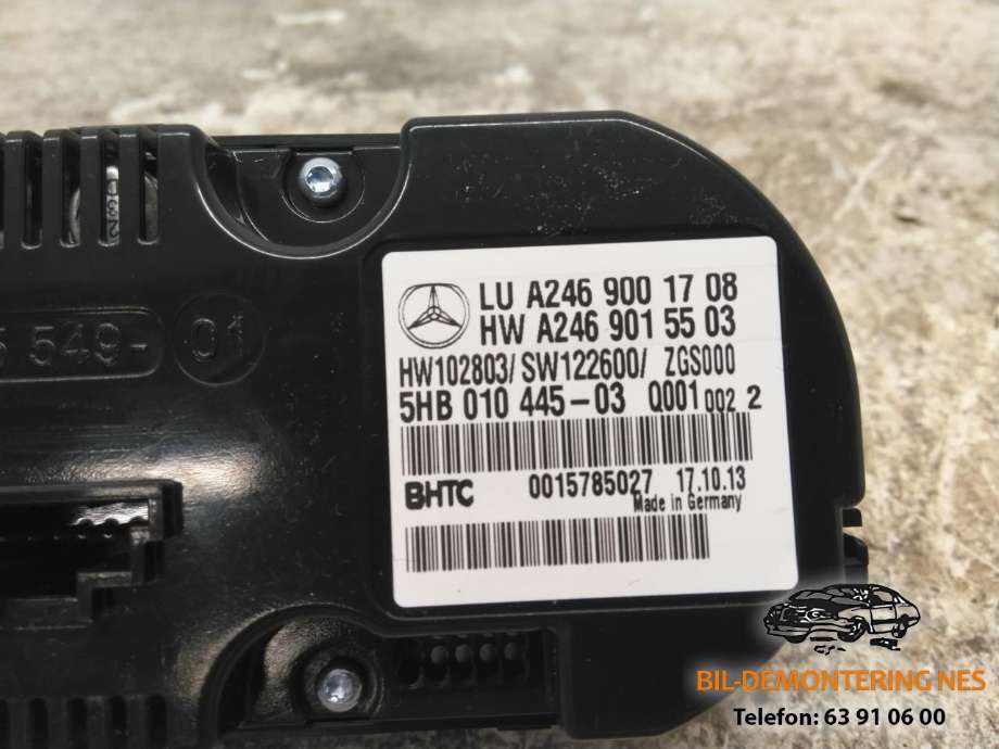 Varmeapparat betjening til Mercedes A-Klasse 2012-2018 (W176) (W176) (A2469001708|)