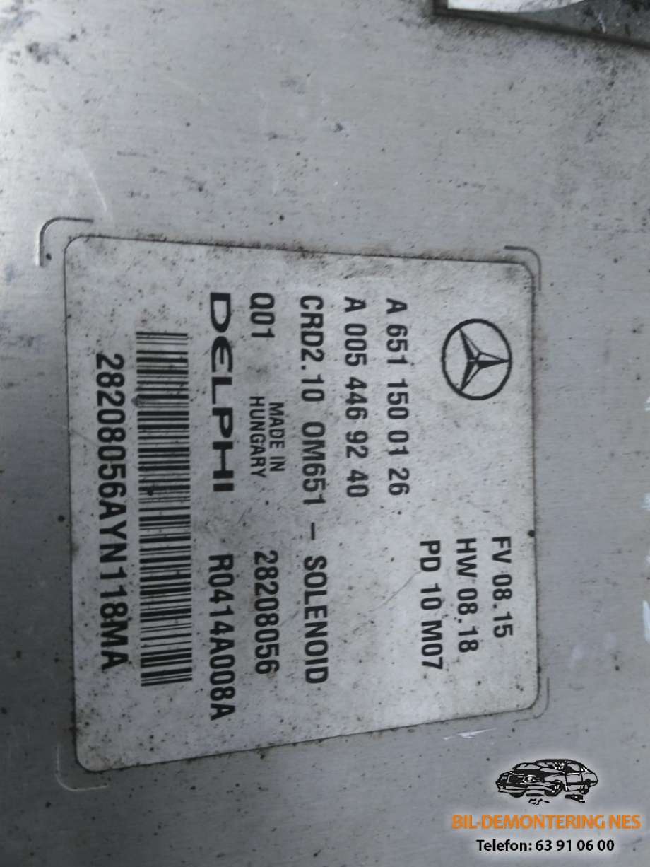 Styreenhet motor til Mercedes C-Klasse 2011-2014 (Fase 2) (W204) (W204) (A 651 150 0126|A 005 446 92 40|)