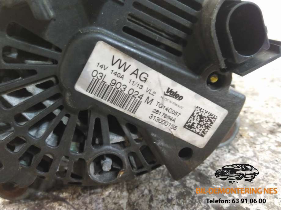 Dynamo diesel til VW Caddy 2010-2015 (Type III, Fase 2)  (03L903024M|)