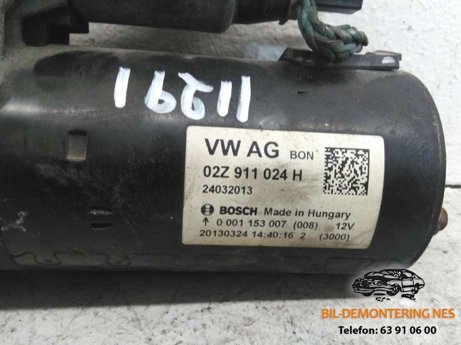 Starter diesel til VW Caddy 2010-2015 (Type III, Fase 2)  (02Z911024H|)