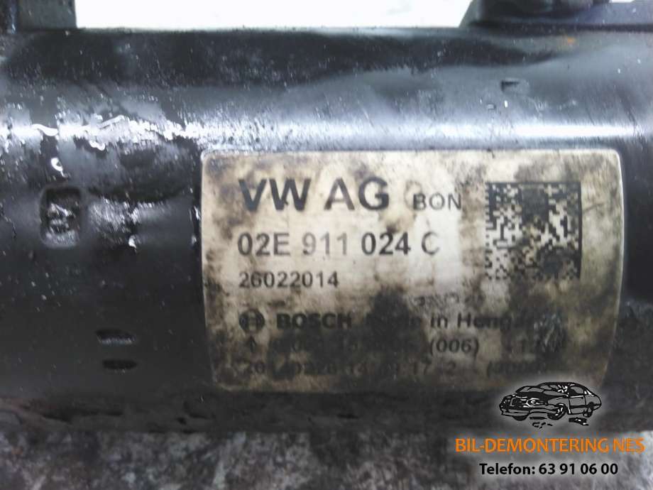 Starter diesel til VW Transporter / Caravelle 2009-2015 (Fase 2) (T5) (T5) (02E911024C|)