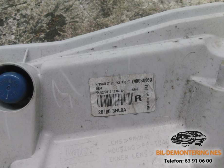 Markeringslys til Nissan Leaf 2011-2017 (Type I)  (261803NL0A|L90030069|)