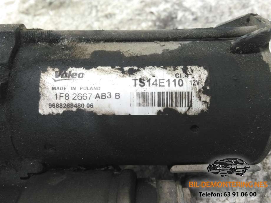 Starter diesel til Peugeot Partner 2015-2019 (Type II, Fase 2)  (1F8 2667 AB3 B|)