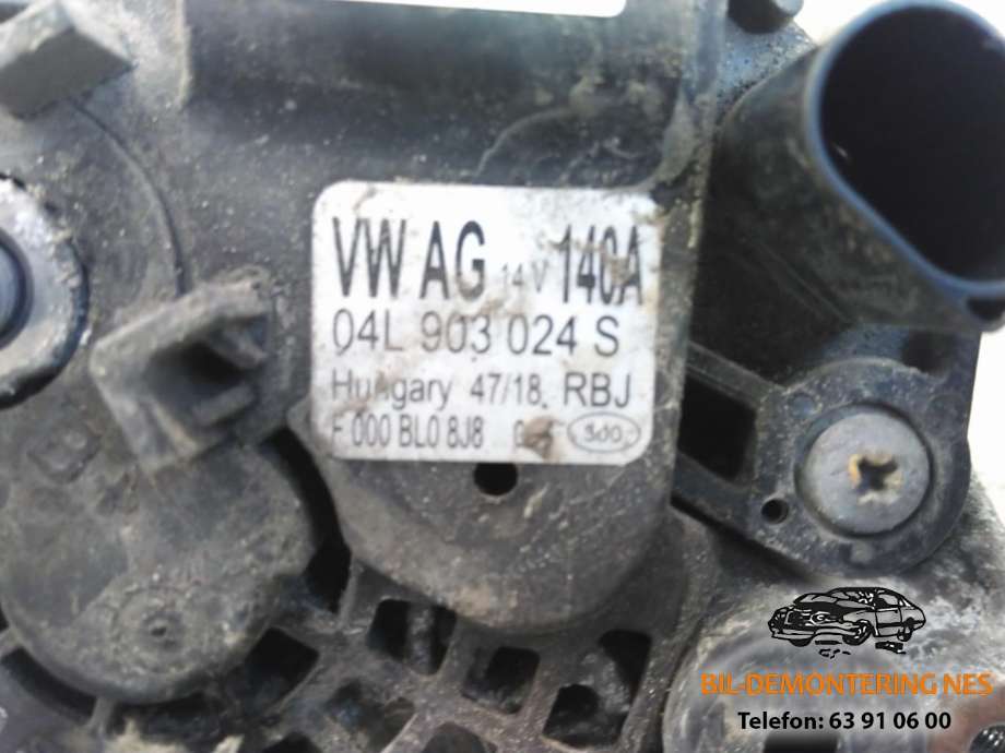 Dynamo diesel til VW Caddy 2015-2020 (Type III, Fase 3)  (04L 903 024 S|)