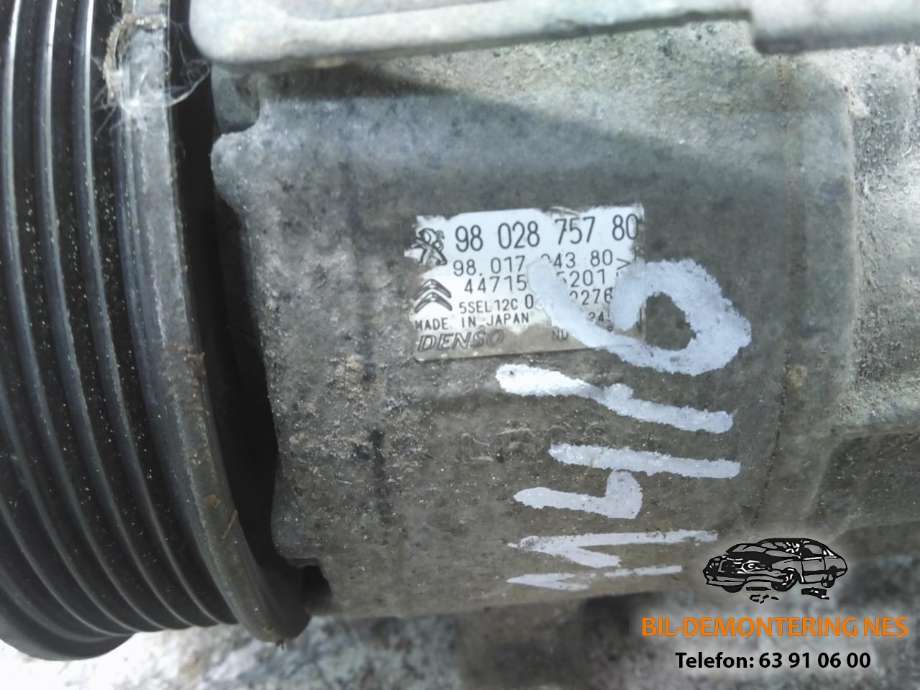Aircondition kompressor til Peugeot Partner 2015-2019 (Type II, Fase 2)  (98 028 757 80|)