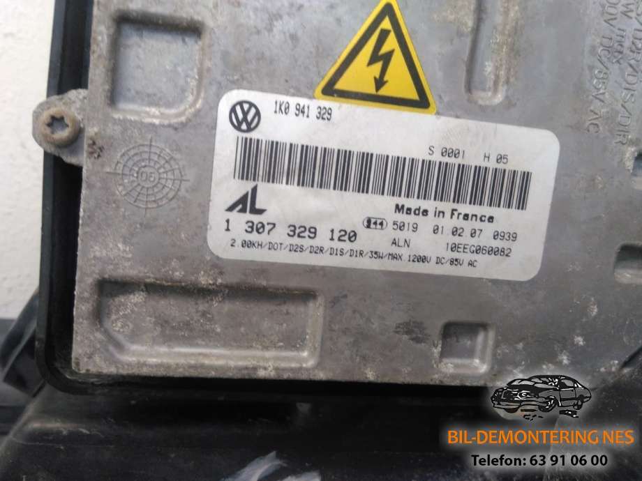 Frontlykt venstre xenon til VW Touran 2007-2010 (Type I, Fase 2)  (1 307 329 120|)