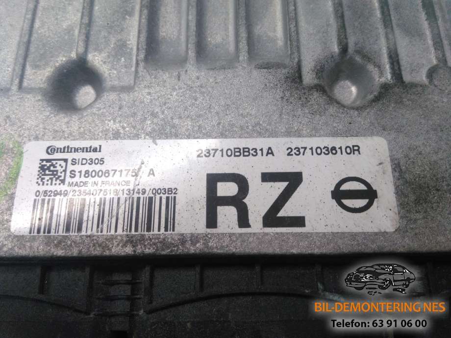 Styreenhet motor til Nissan Qashqai 2010-2014 (Type I, Fase 2)  (S180067175A|23710BB31A|)