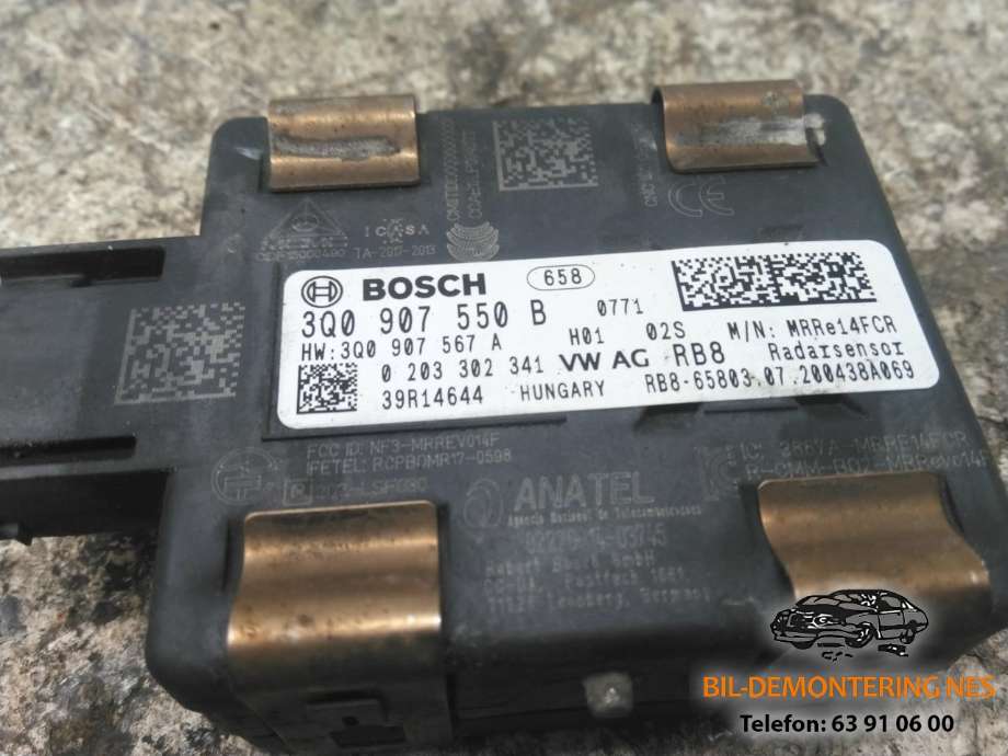 Sensor radar til Škoda Superb 2015-->> (Type III)  (BOSCH|3Q0907550B|)