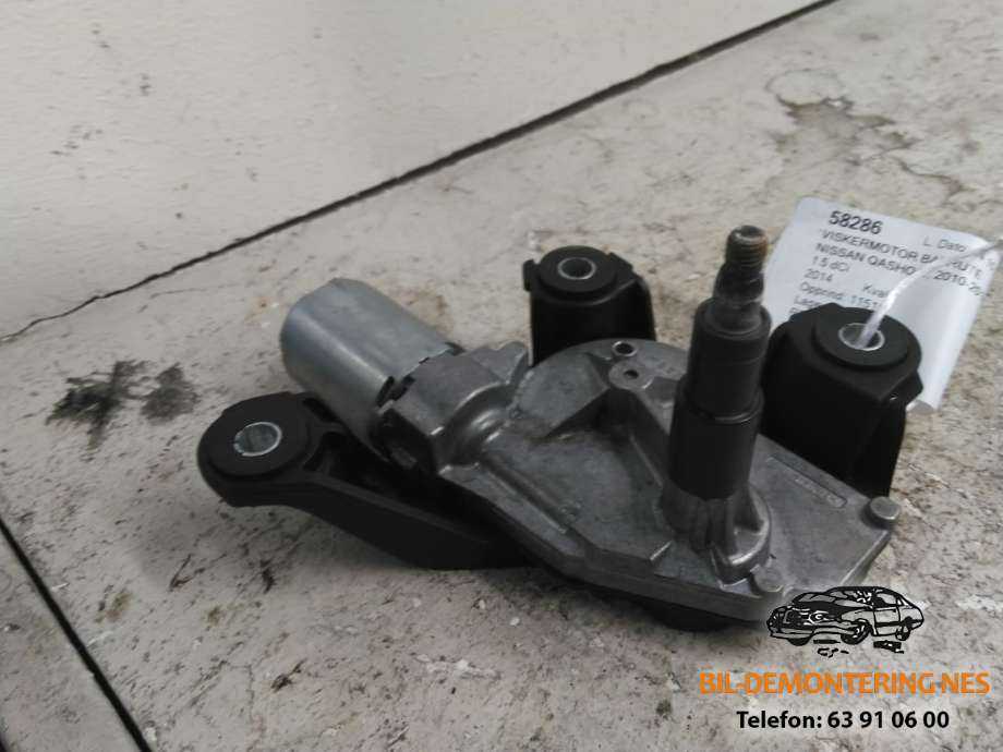 Viskermotor bakrute til Nissan Qashqai 2010-2014 (Type I, Fase 2)  