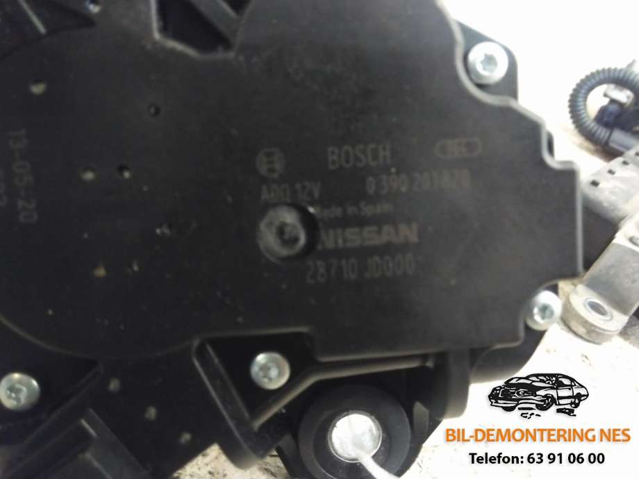 Viskermotor bakrute til Nissan Qashqai 2010-2014 (Type I, Fase 2)  