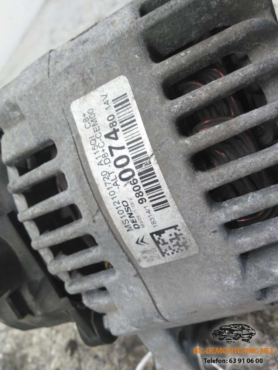 Dynamo til Peugeot 208 2012-2019 (Type I)  (DENSO|9806007480|)