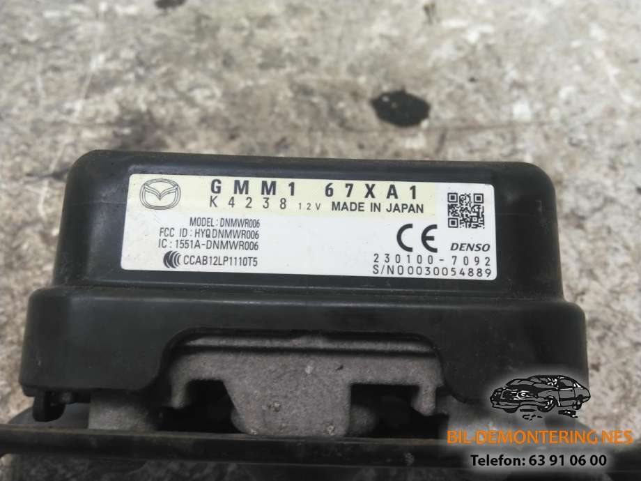 Sensor radar til Mazda CX-5 2012-2017 (Type I)  (DENSO|230100-7092|GMM167XA1|)