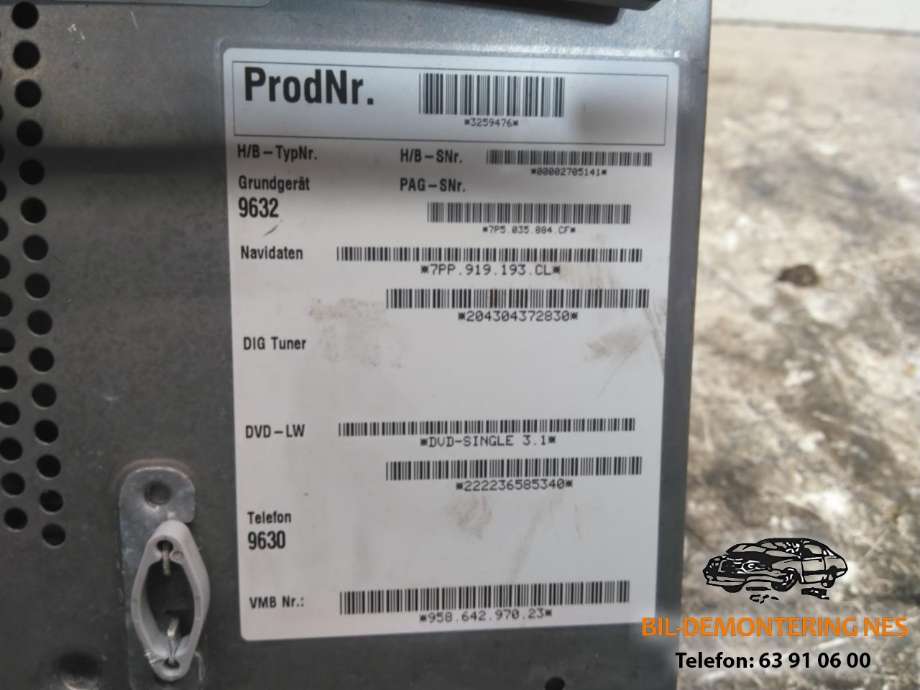 Bilstereo navigasjon til Porsche Cayenne 2010-2017 (92A) (92A) (7P5.035.884.CF|)