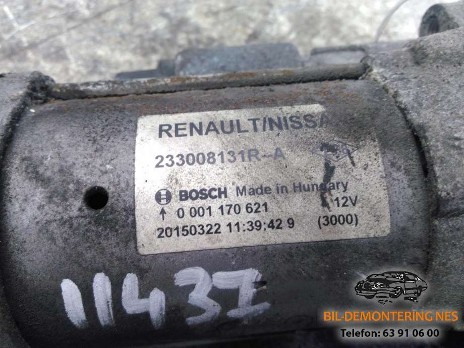 Starter diesel til Nissan X-Trail 2014-2022 (T32) (T32) (BOSCH|233008131R|0001170621|)