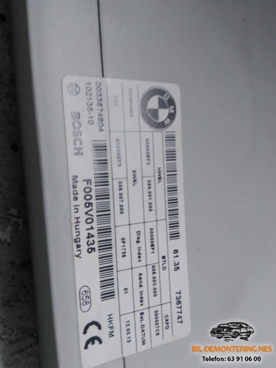 Styreenhet elektrisk bakluke til BMW 3-Serie 2012-2018 (F30/F31/F34) (F30/F31/F34) (F005V01436|0033674804|)