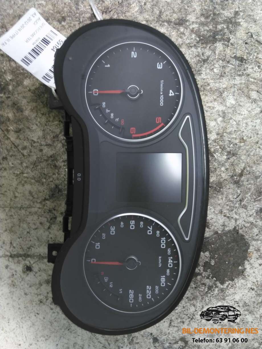 Speedometer til Audi A3, 2012-2016 (Type III, Fase 1) (8V0920870H)