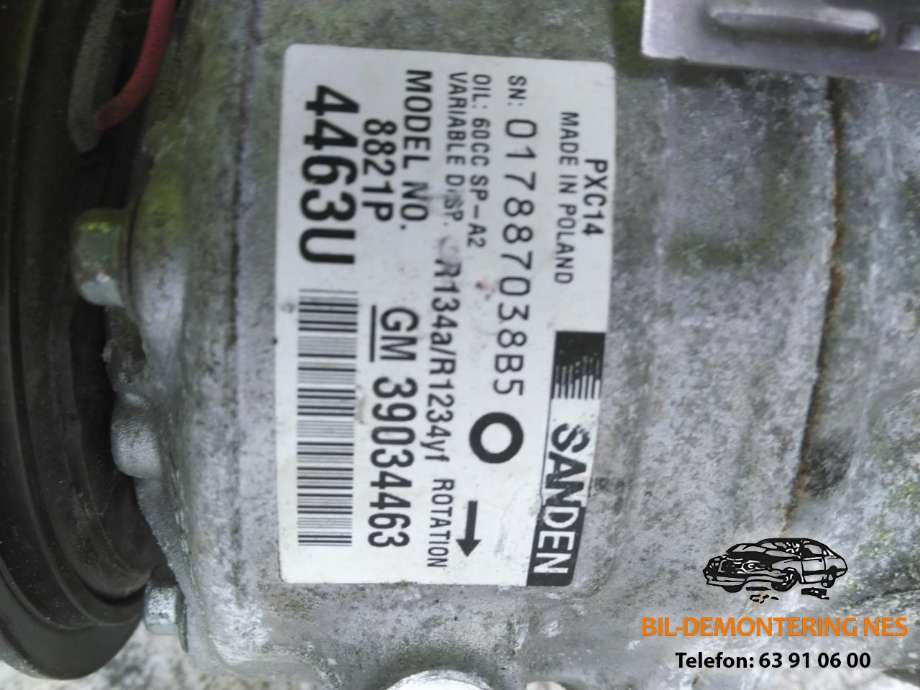 Aircondition kompressor til Opel Astra K 2015-->>  (017887038|)