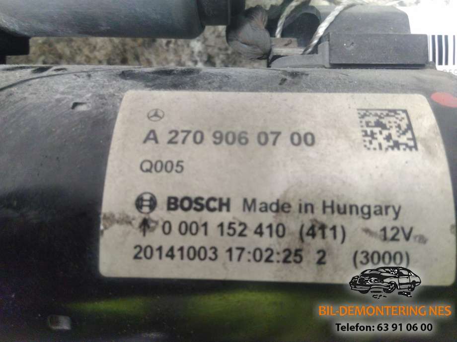 Starter til Mercedes GLA, 2014-2020 (X156) (X156) (2709060700)