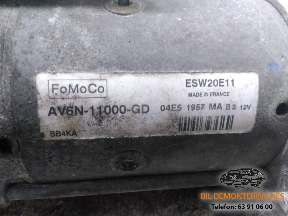 Starter diesel til Ford Transit Connect 2013-2018 Type II, Fase 1  (FOMOCO|AV6N11000GD|04E51957MA|)