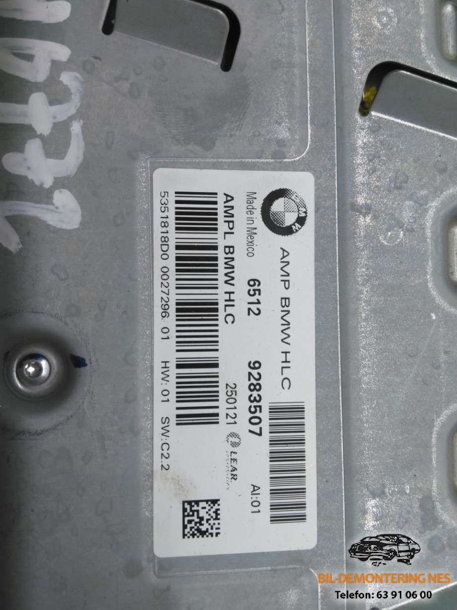 Bilstereo forsterker til BMW X3 2010-2017 (F25) (F25) (6512 9283507|)