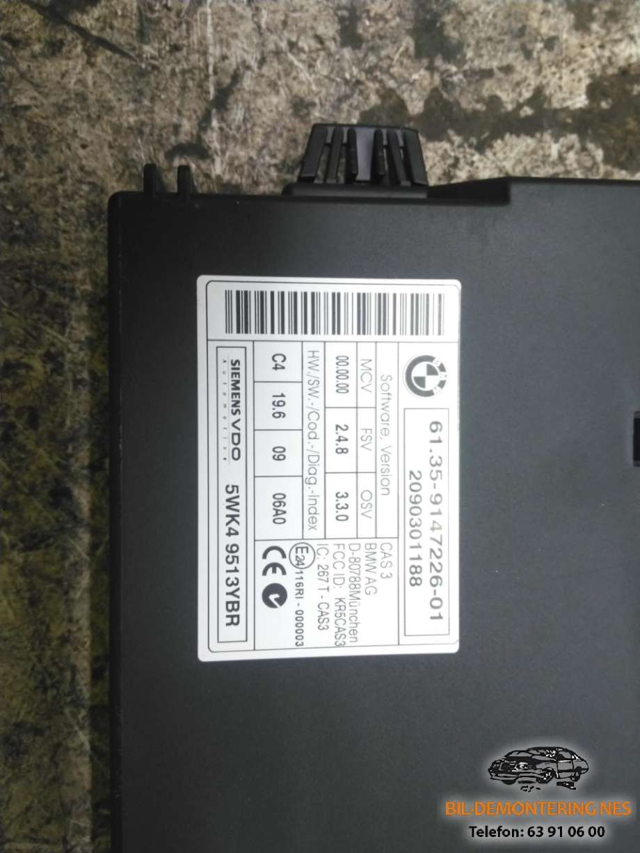 Styreenhet comfort (BCM) til BMW 3-Serie 2005-2011 (E90/E91/E92/E93) (E90/E91/E92/E93) (6.35-9147226-01|)