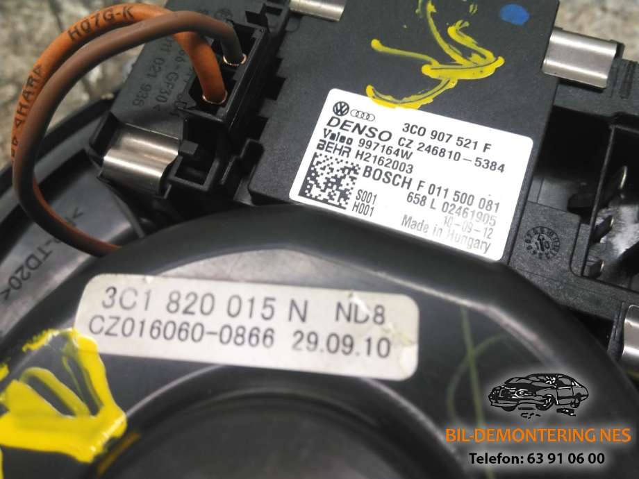 Varmeapparat motor til VW Tiguan 2007-2011 (Type I, Fase 1)  (3C1820015N|3C0907521F|)