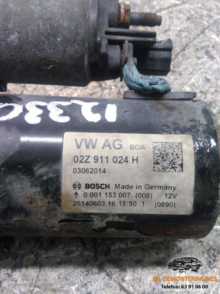 Starter diesel til VW Caddy 2010-2015 (Type III, Fase 2)  (02Z911024H|0001153007|)