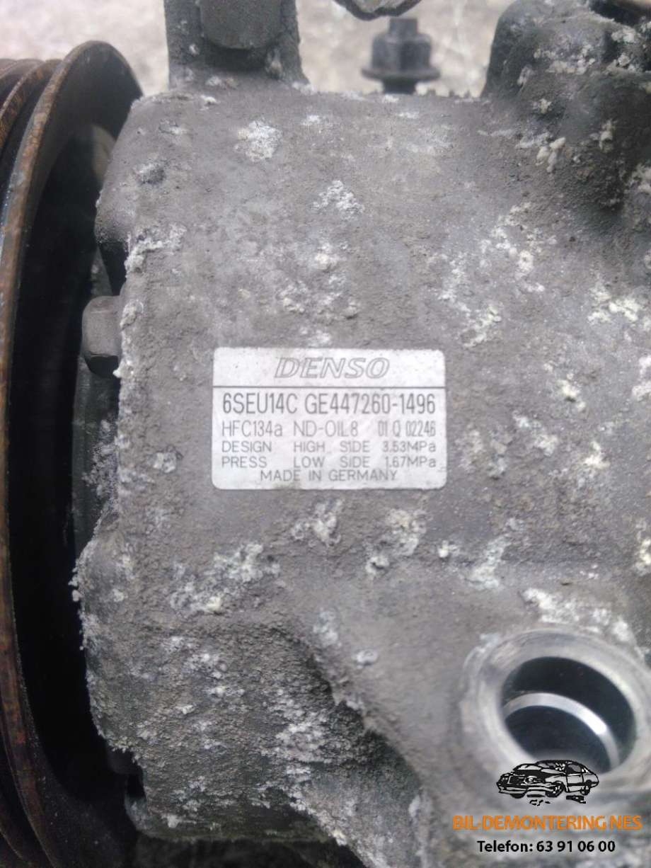 Aircondition kompressor til Toyota Avensis 2009-2015 (Type III, Fase 1)  (DENSO|GE447260-1496|6SEU14C|)