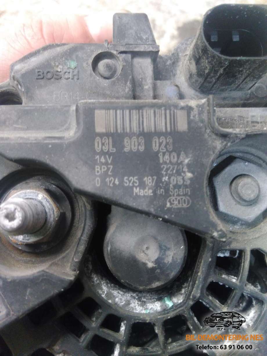 Dynamo diesel til VW Caddy 2010-2015 (Type III, Fase 2)  (03L903023|)