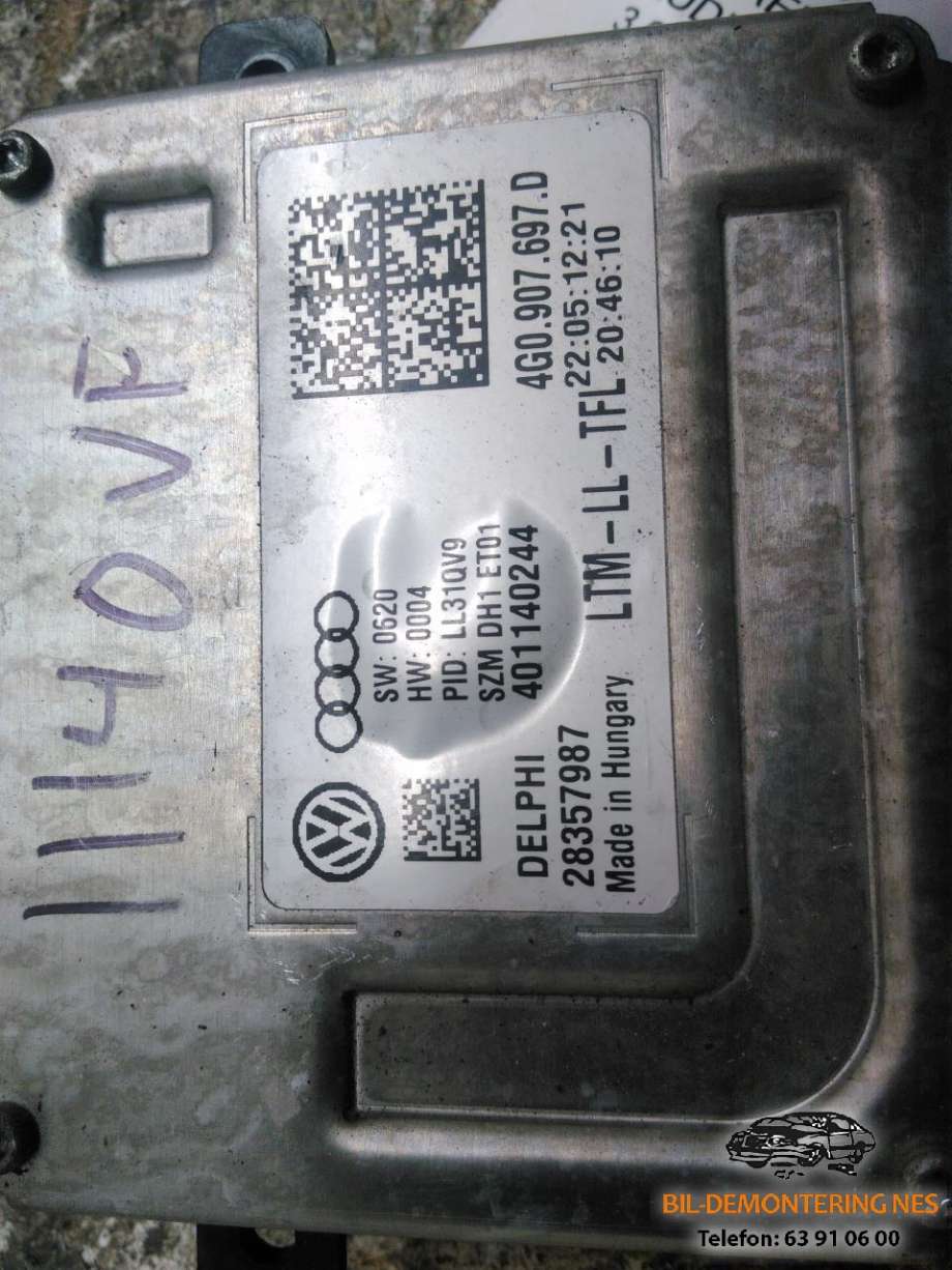 Styreenhet xenon/ballast til Audi A6, Allroad 2012-2014 (Type III, Fase 1) (C7) (C7) (4G0907697D|)