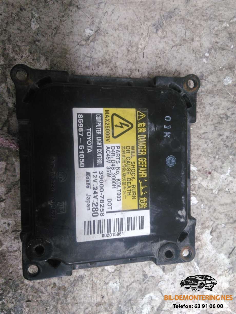 Styreenhet xenon/ballast til Toyota Avensis 2009-2015 (Type III, Fase 1)  (8596751050|)